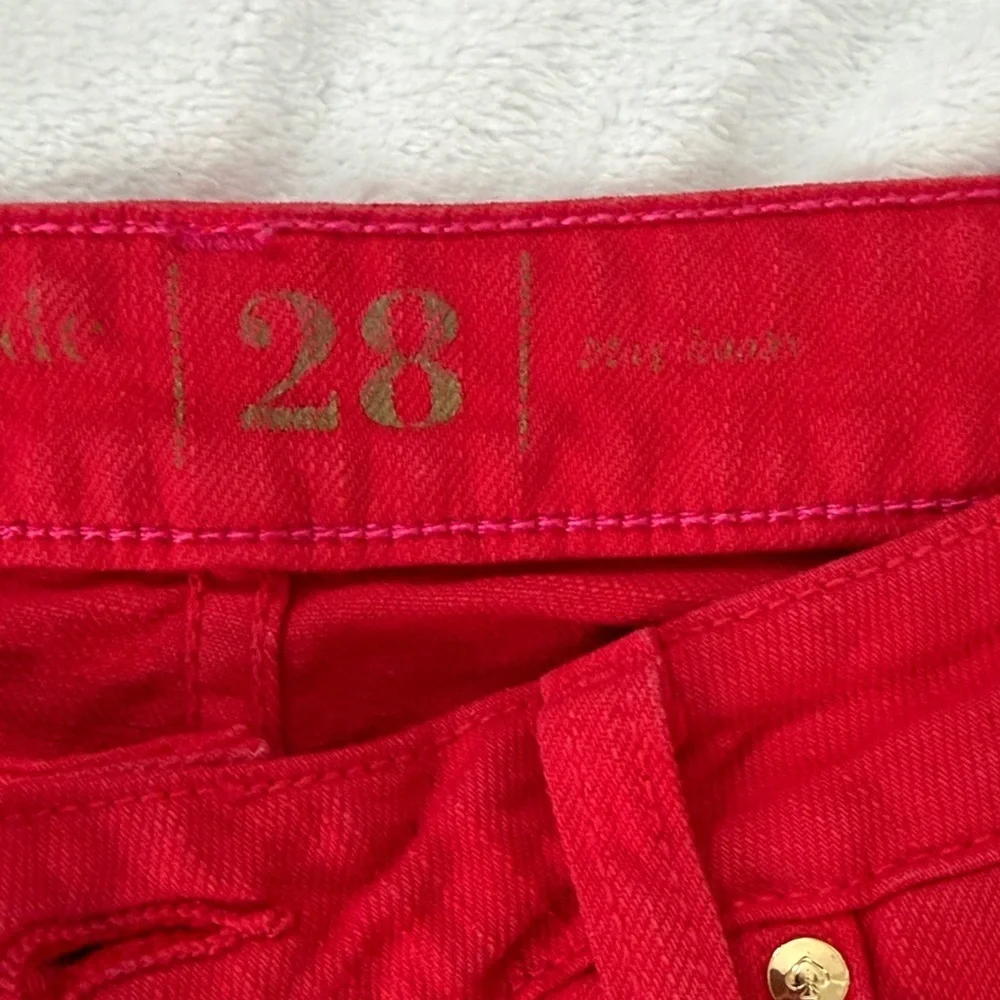 Kate Spade Bold Red Jeans Size 28
